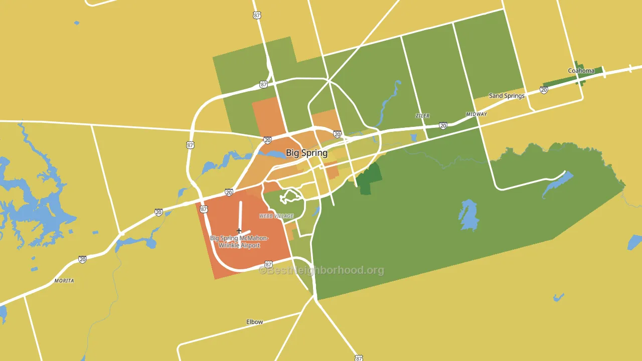 79720, TX block-group voter-turnout map