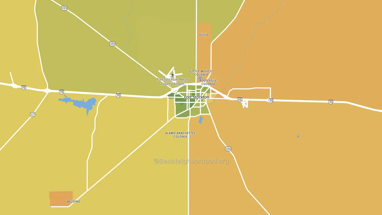 79735, TX block-group voter-turnout map
