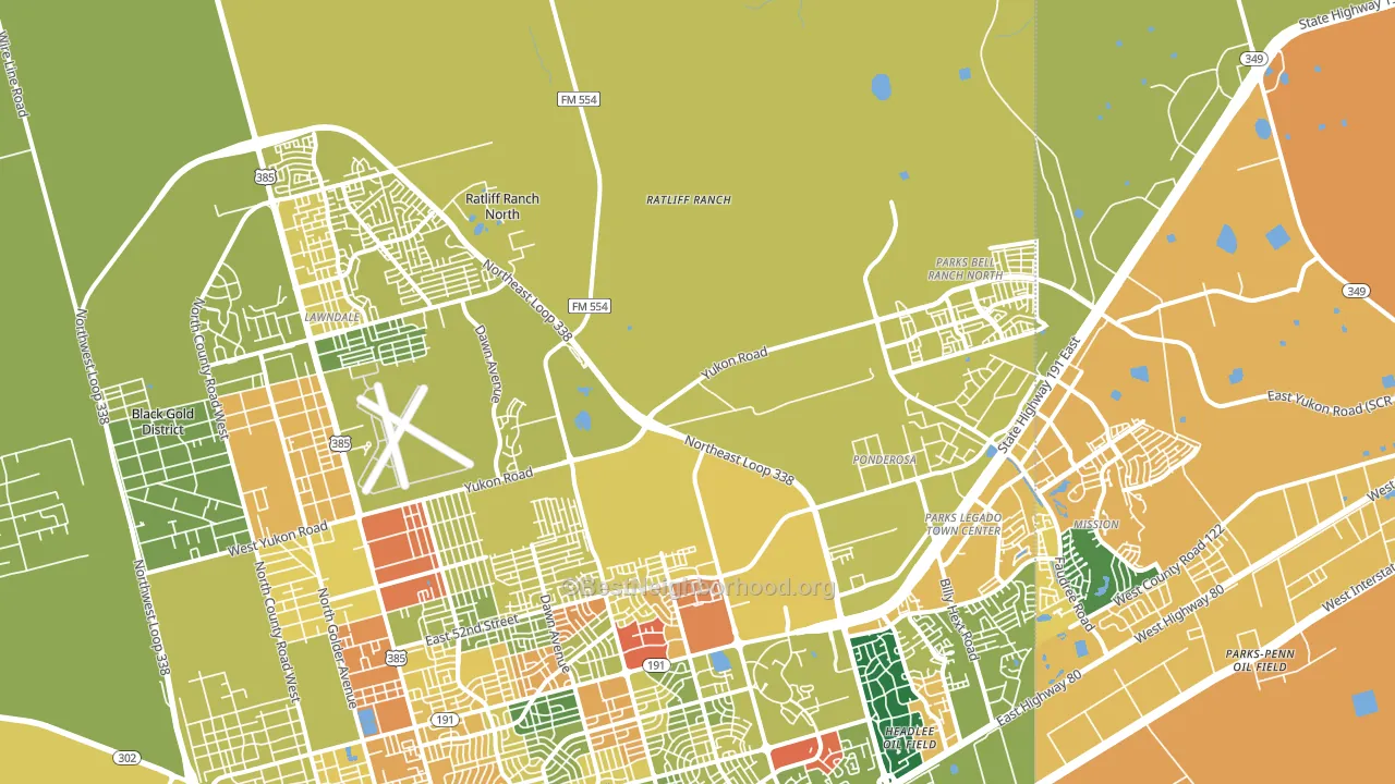 79765, TX block-group voter-turnout map