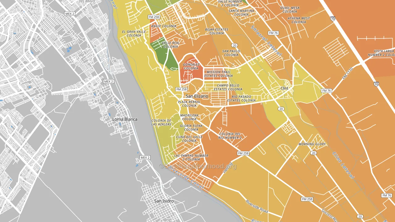 79849, TX block-group voter-turnout map