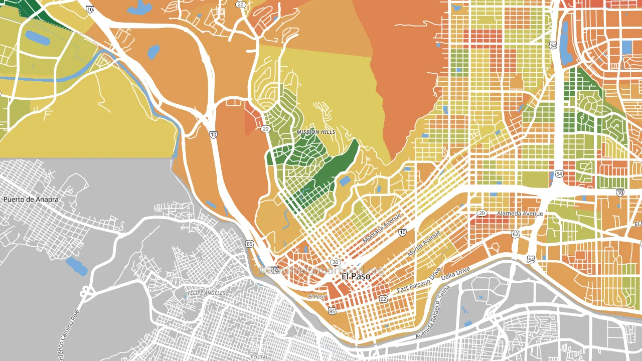 79902, TX block-group voter-turnout map