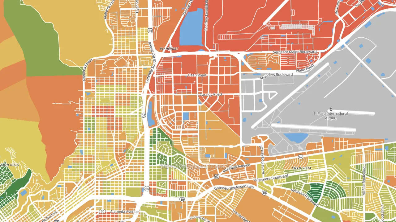 79906, TX block-group voter-turnout map