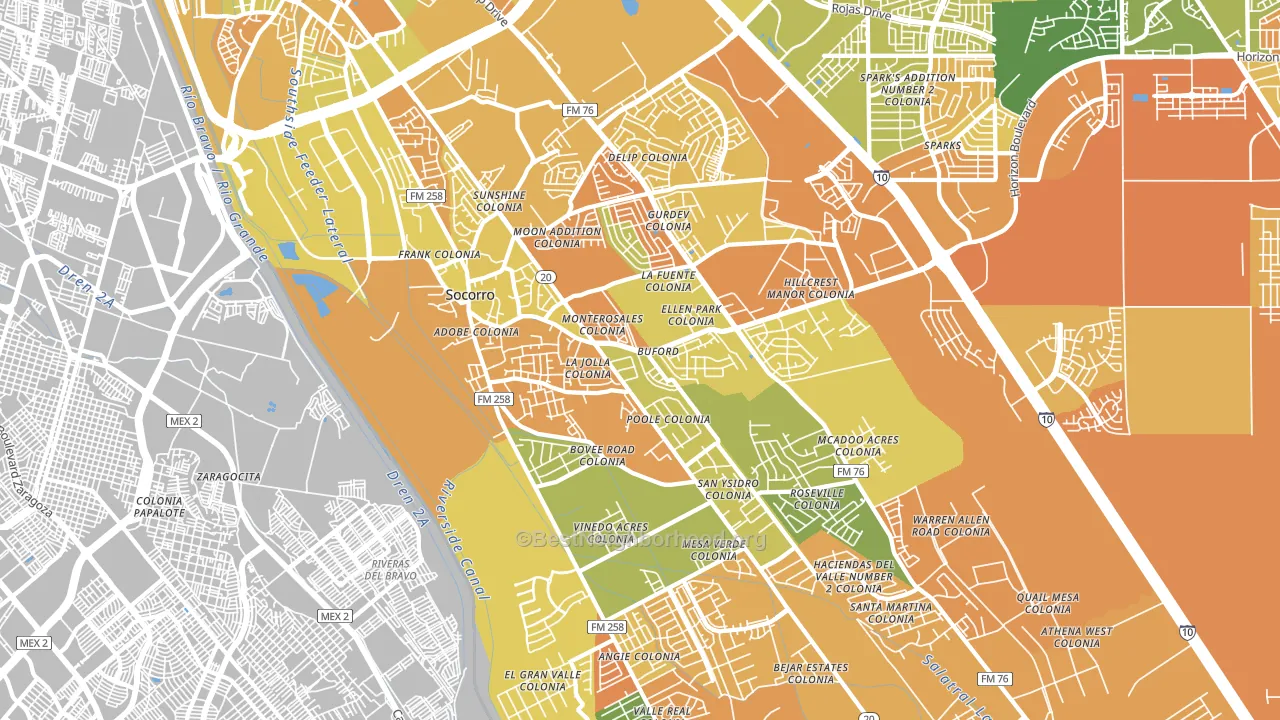 79927, TX block-group voter-turnout map
