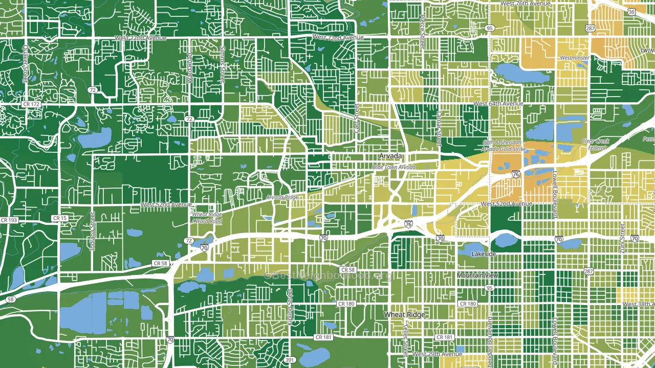 80002, CO block-group voter-turnout map