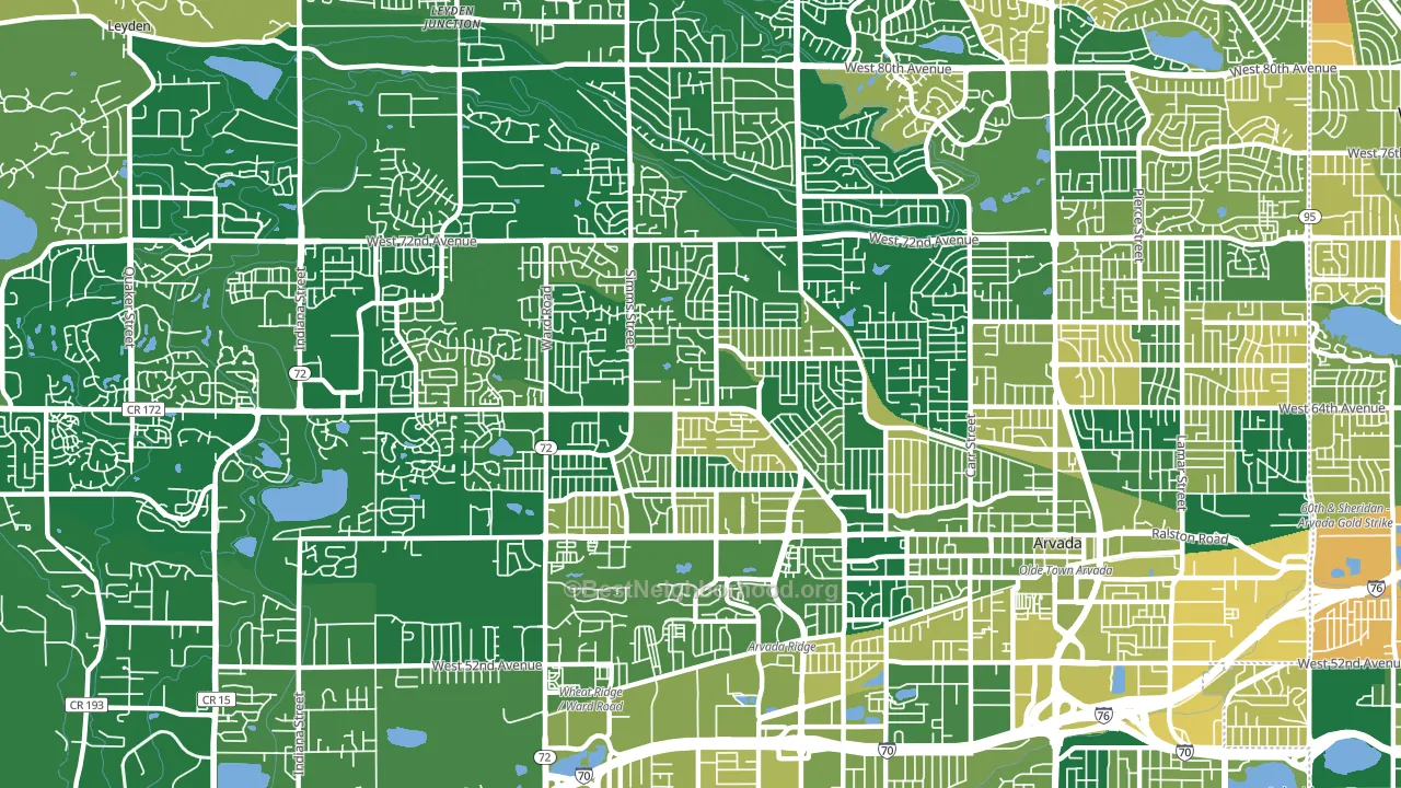 80004, CO block-group voter-turnout map