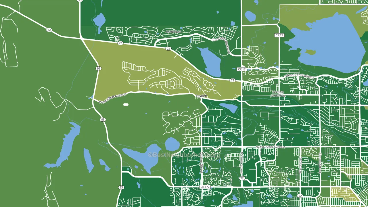 80007, CO block-group voter-turnout map