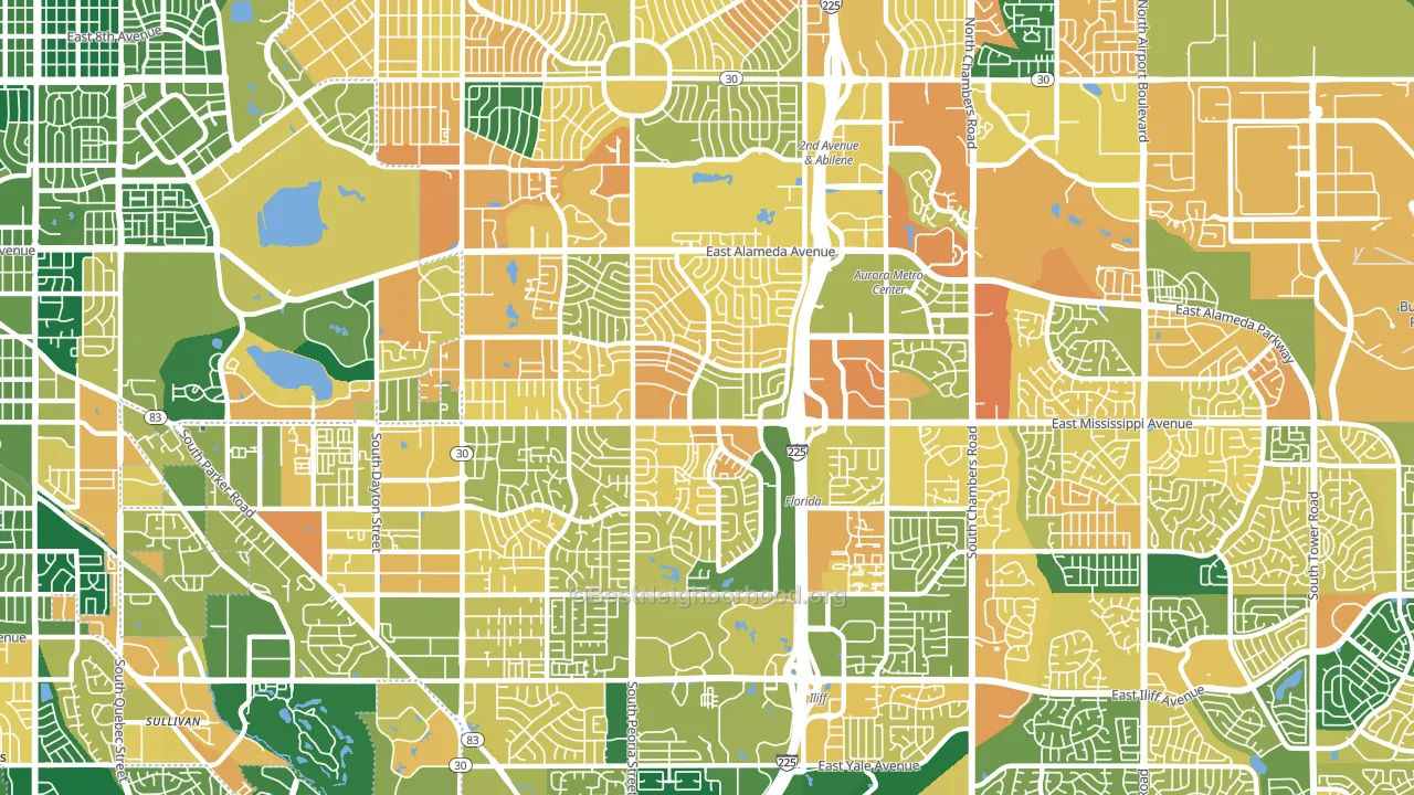 80012, CO block-group voter-turnout map