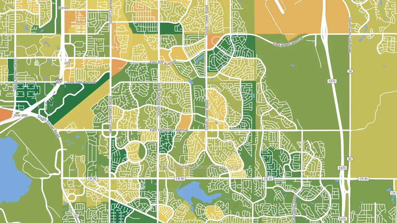 80013, CO block-group voter-turnout map