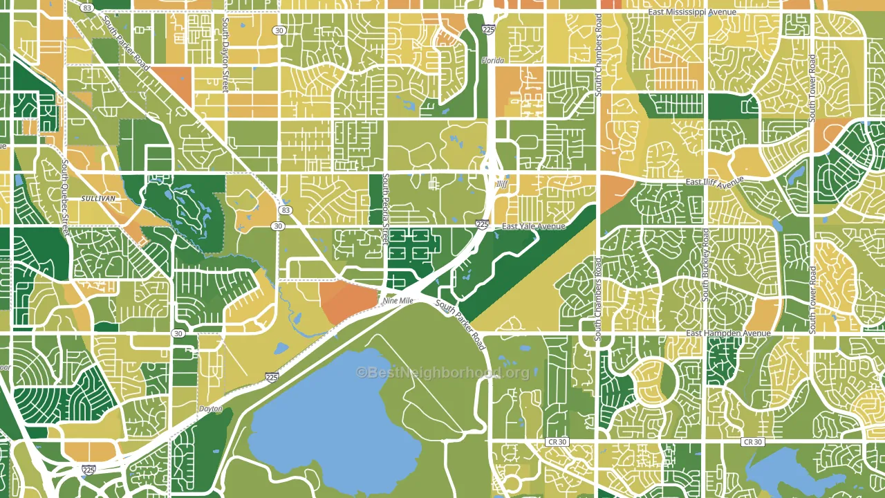 80014, CO block-group voter-turnout map