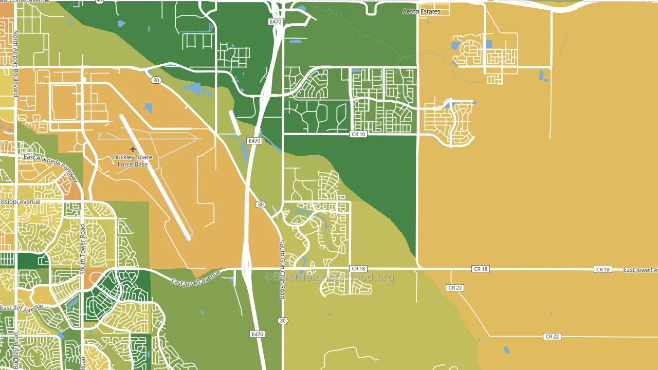 80018, CO block-group voter-turnout map