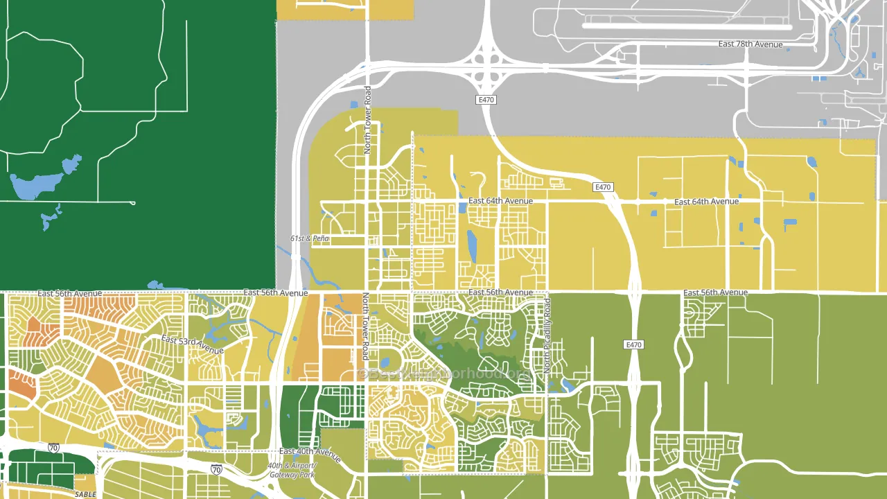 80019, CO block-group voter-turnout map