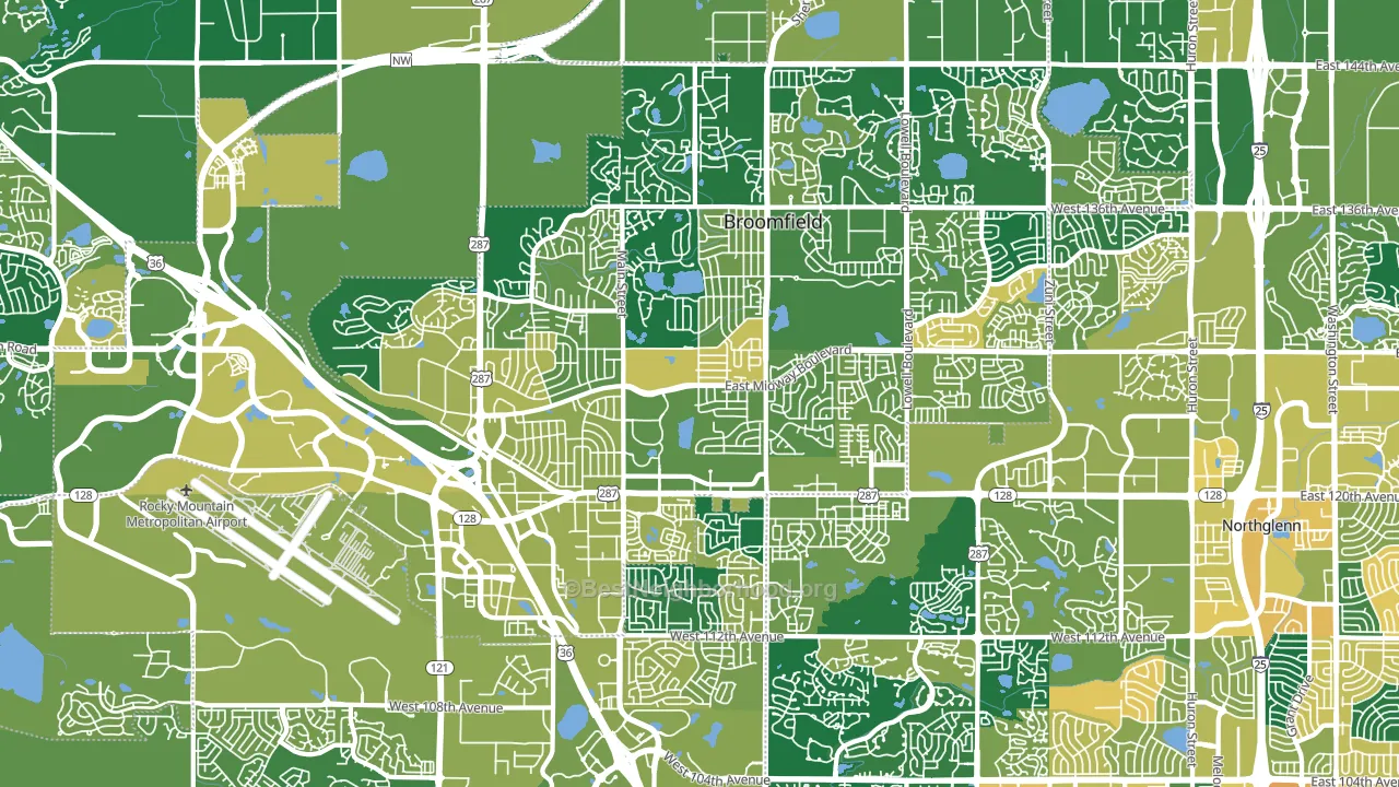 80020, CO block-group voter-turnout map