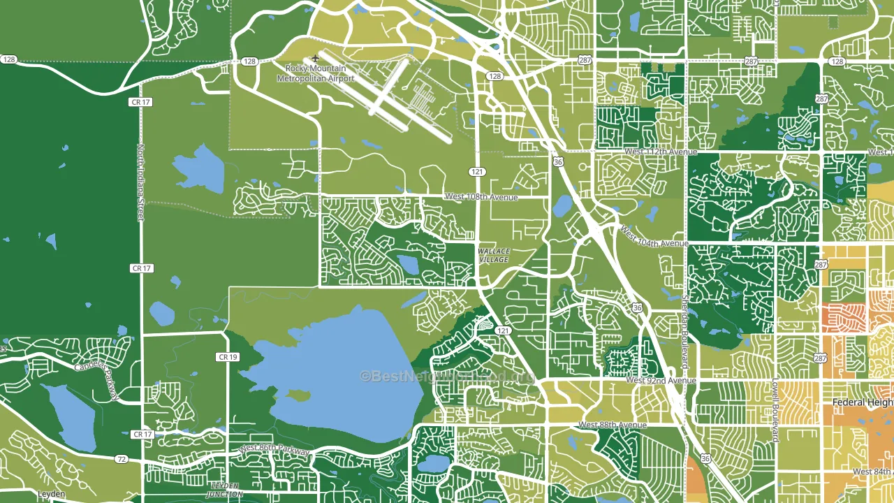 80021, CO block-group voter-turnout map
