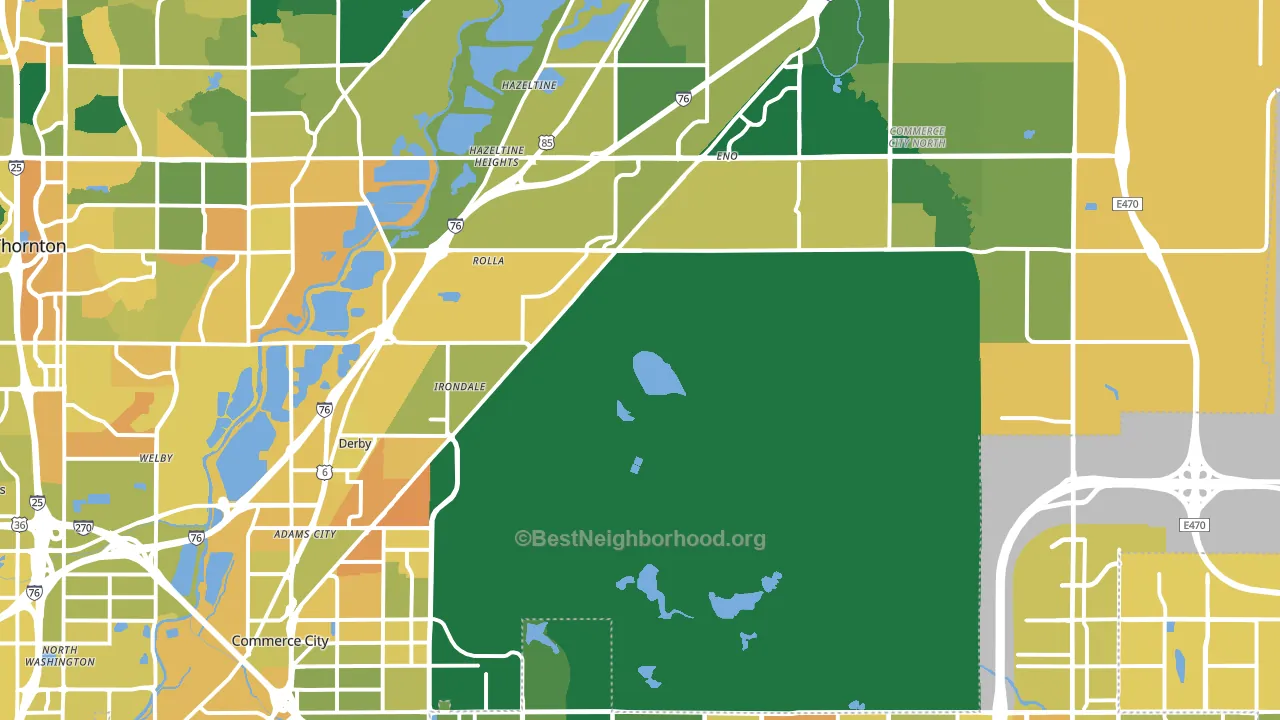 80022, CO block-group voter-turnout map