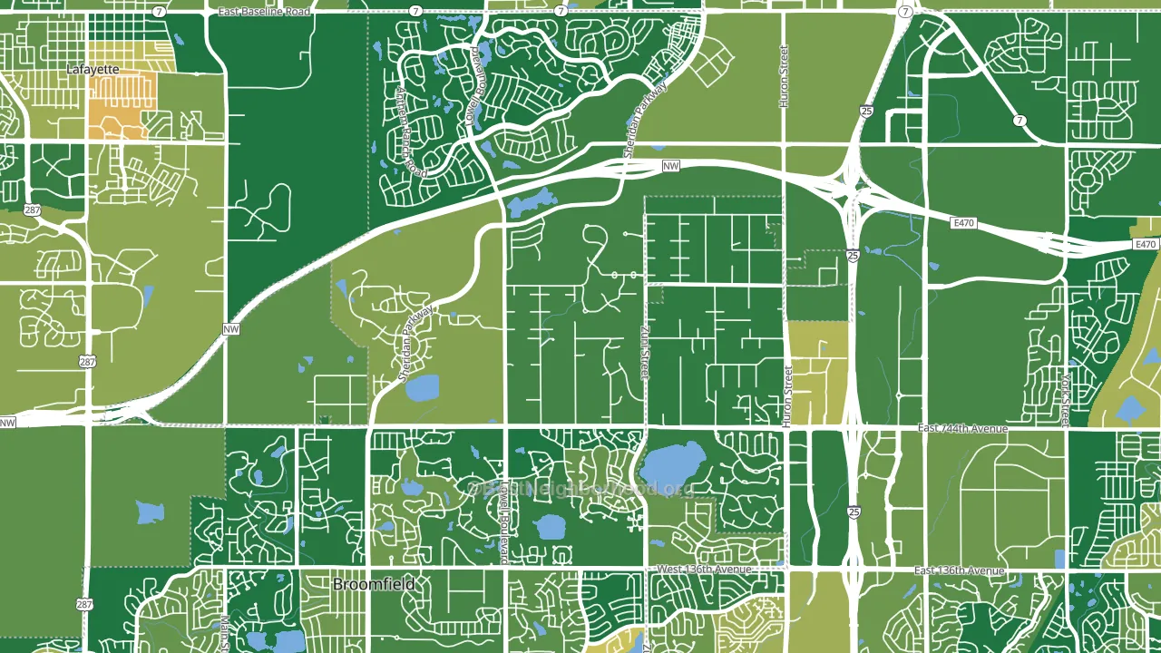 80023, CO block-group voter-turnout map