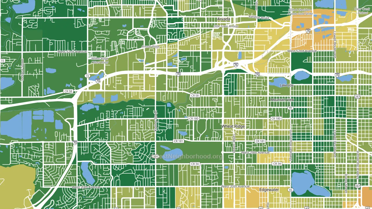 80033, CO block-group voter-turnout map