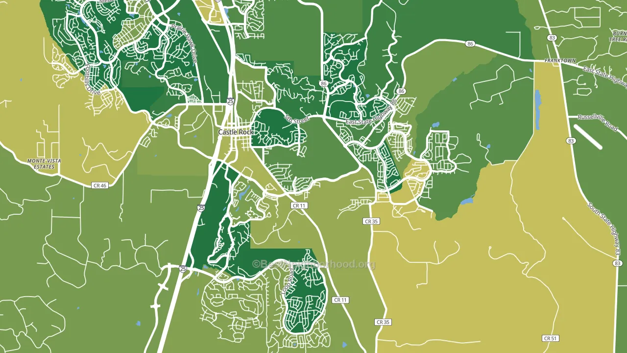 80104, CO block-group voter-turnout map