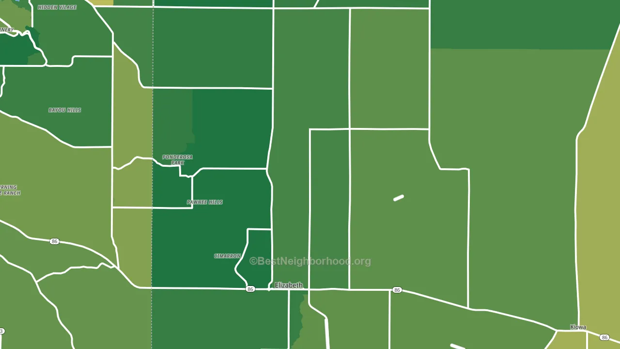 80107, CO block-group voter-turnout map