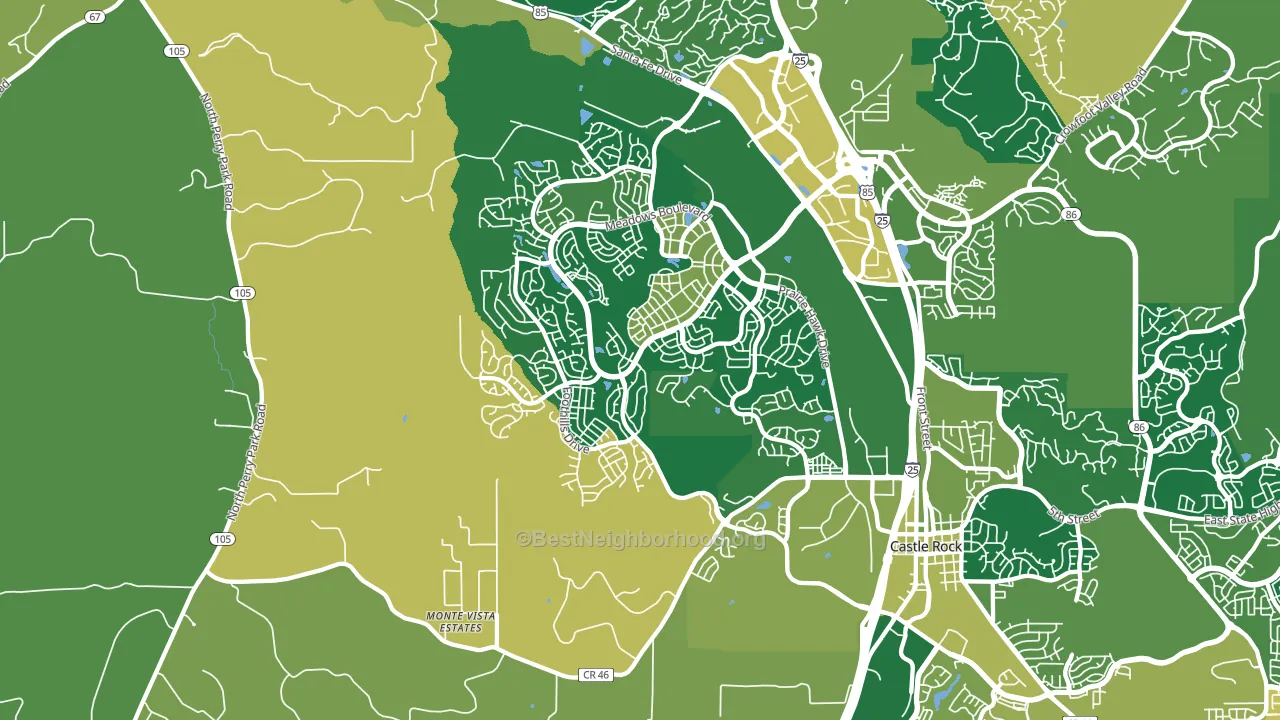80109, CO block-group voter-turnout map