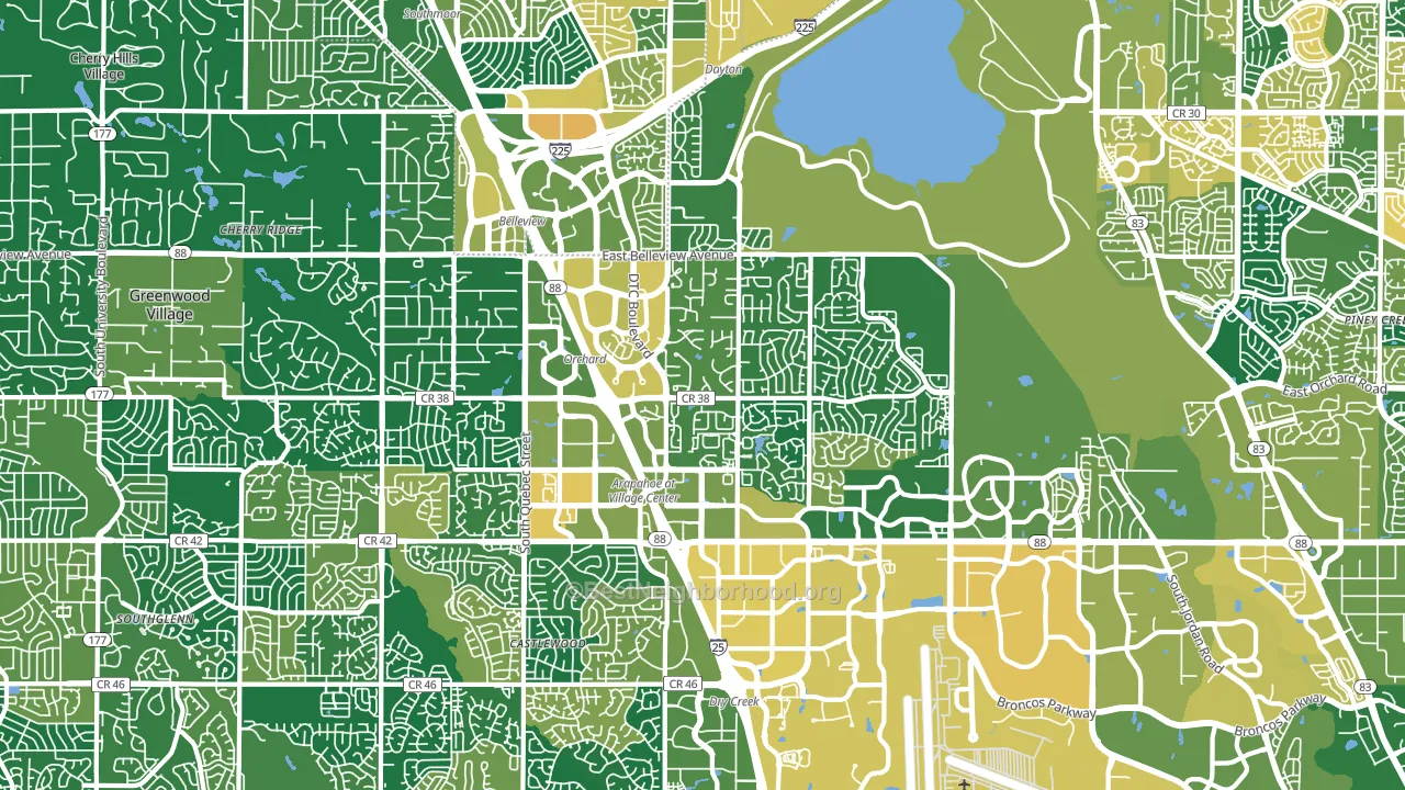 80111, CO block-group voter-turnout map