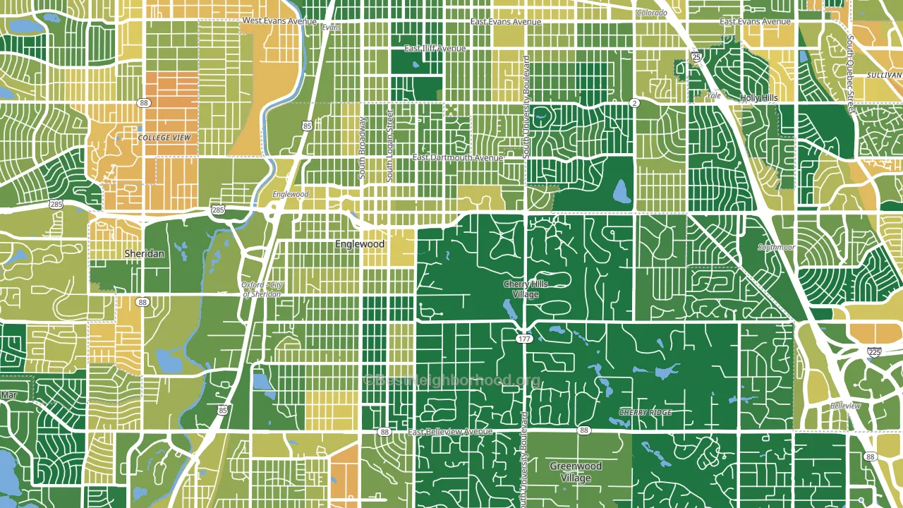 80113, CO block-group voter-turnout map