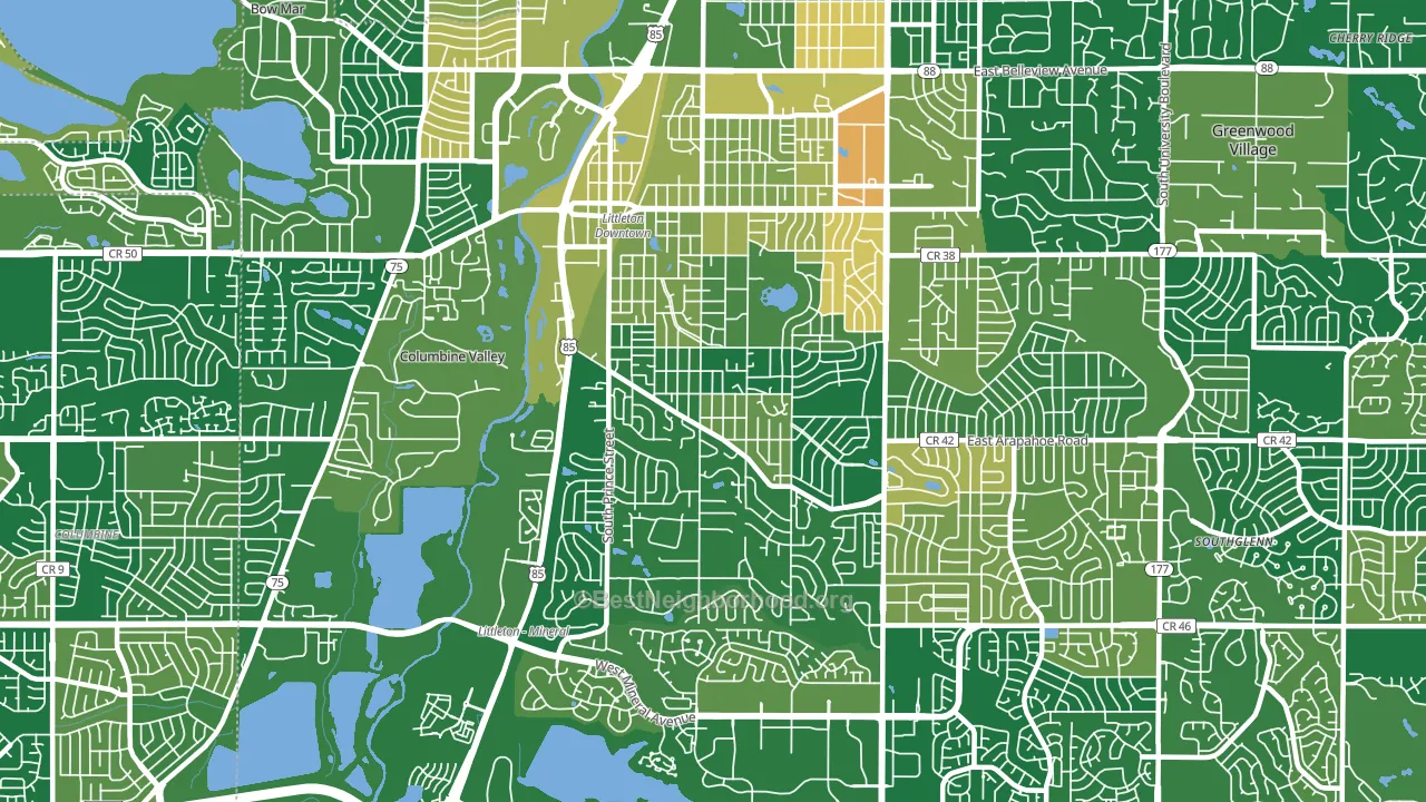 80120, CO block-group voter-turnout map