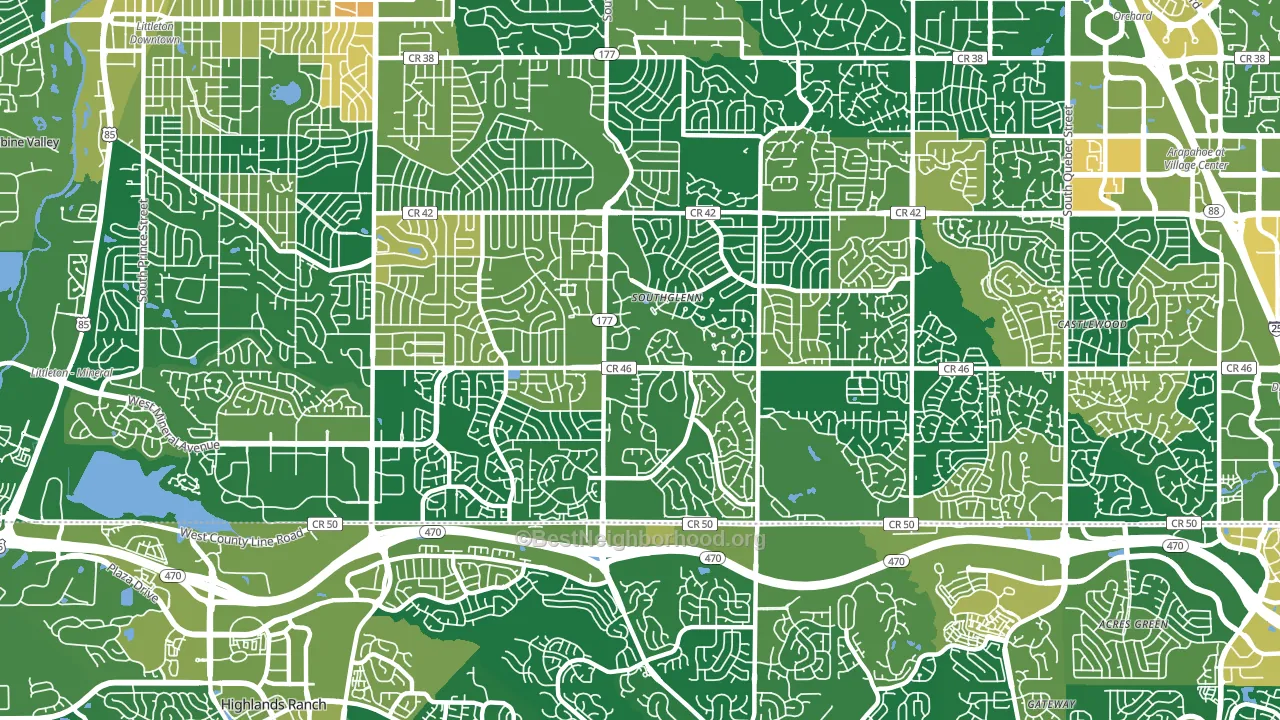 80122, CO block-group voter-turnout map