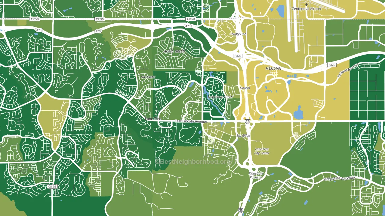 80124, CO block-group voter-turnout map