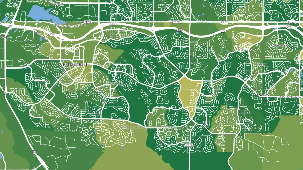 80126, CO block-group voter-turnout map