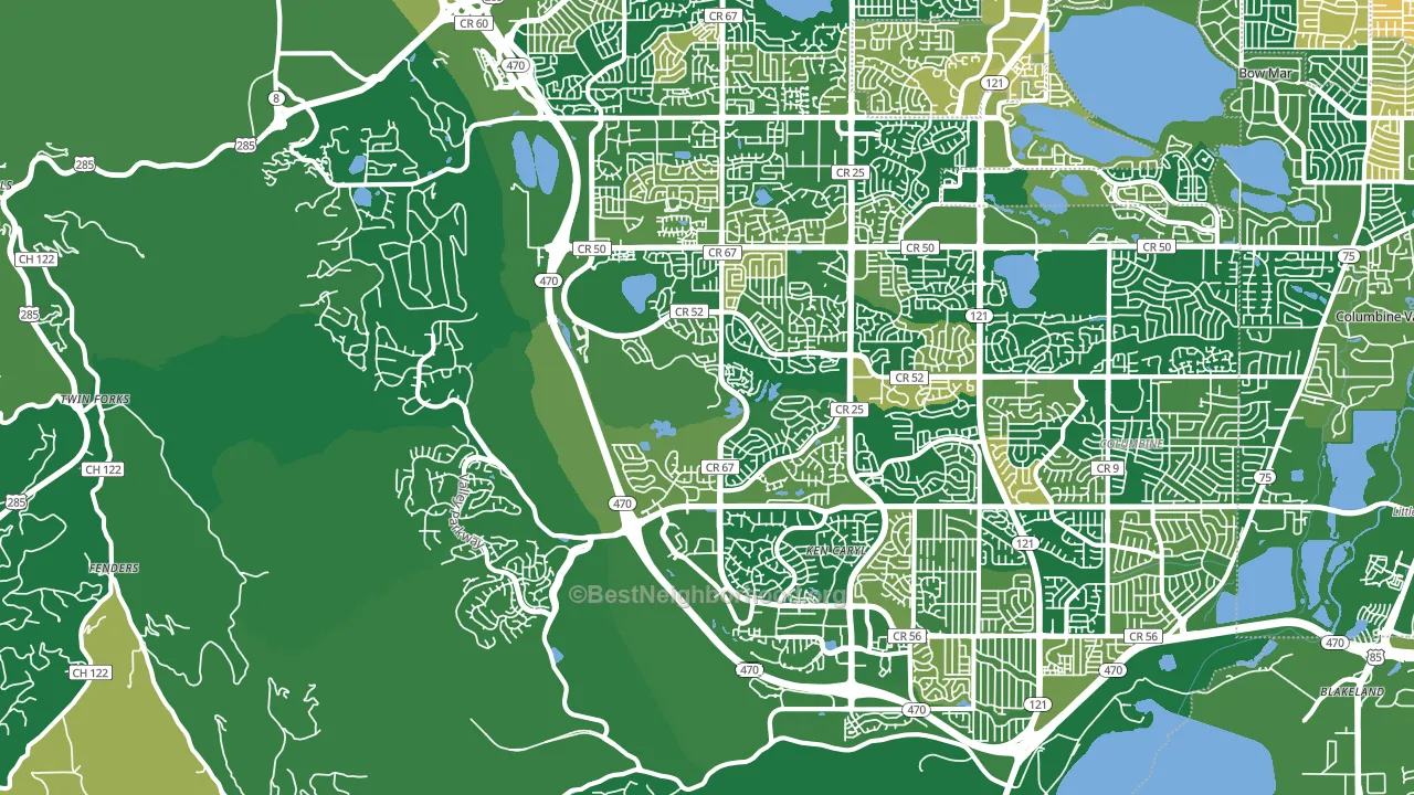 80127, CO block-group voter-turnout map