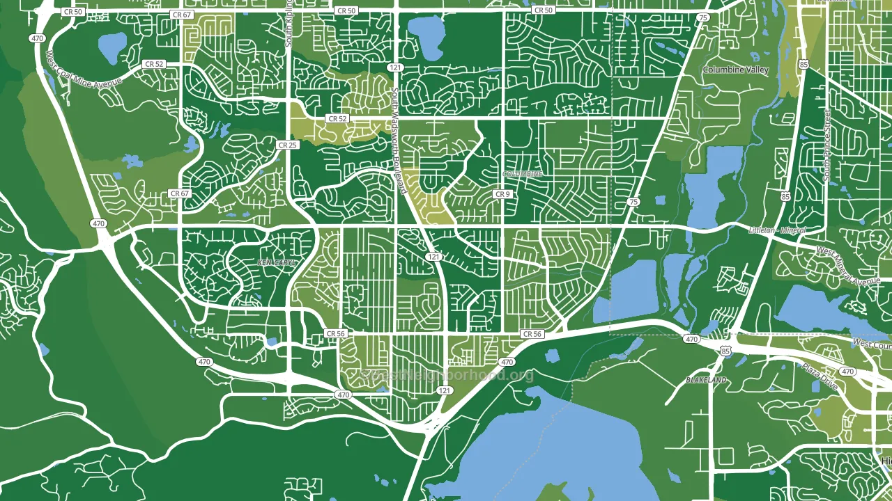 80128, CO block-group voter-turnout map