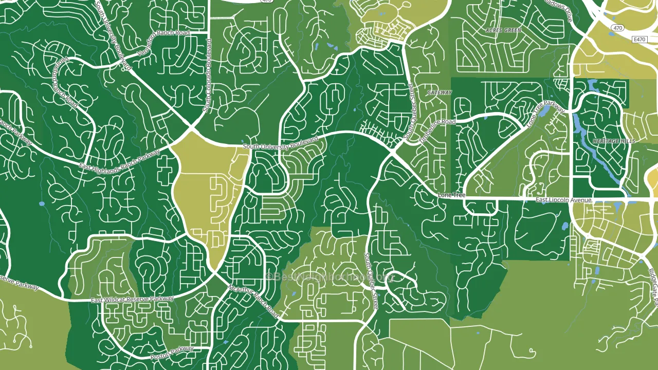 80130, CO block-group voter-turnout map