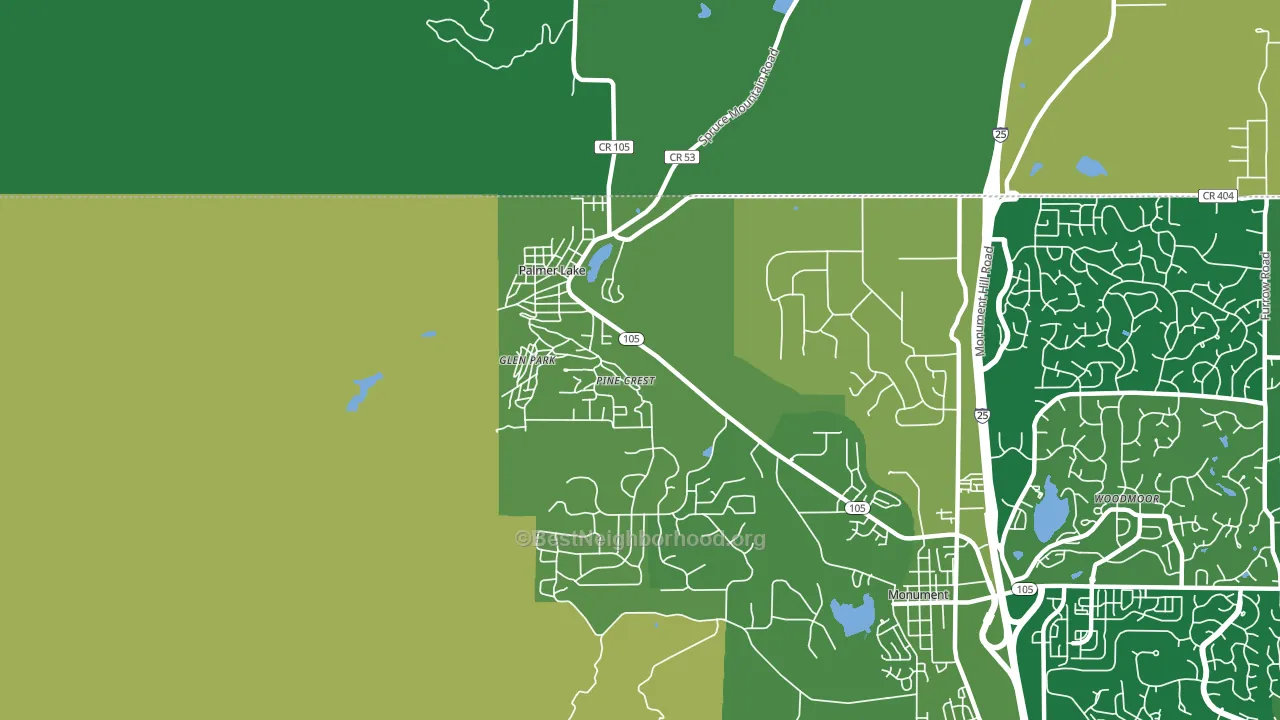 80133, CO block-group voter-turnout map