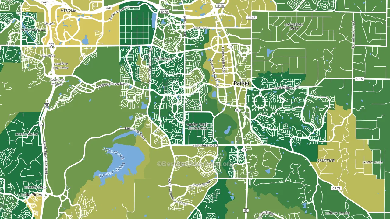 80134, CO block-group voter-turnout map