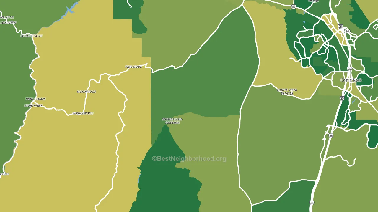 80135, CO block-group voter-turnout map
