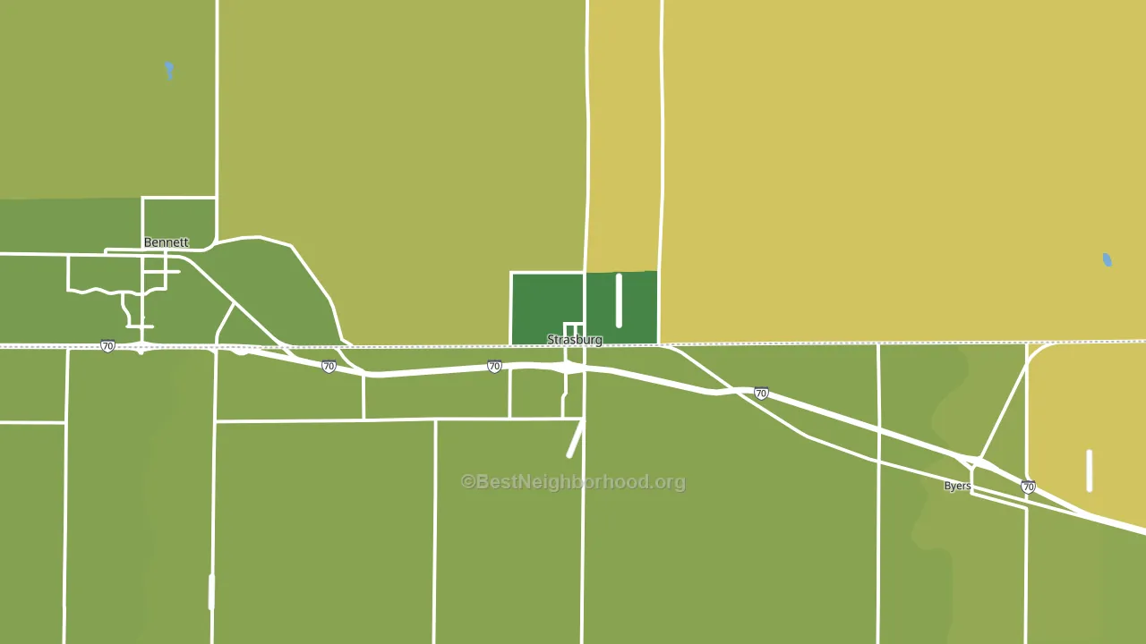80136, CO block-group voter-turnout map