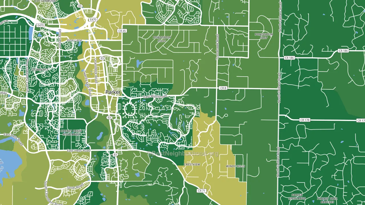 80138, CO block-group voter-turnout map