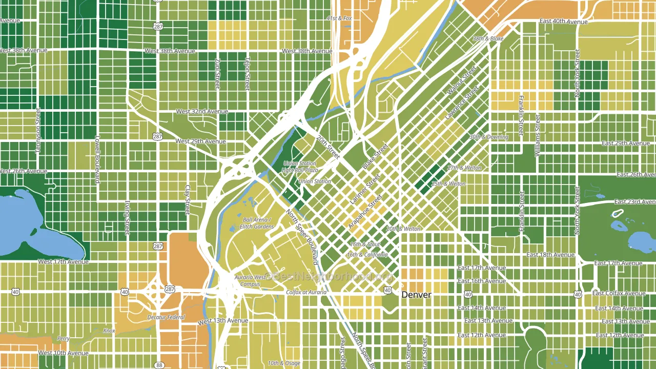 80202, CO block-group voter-turnout map