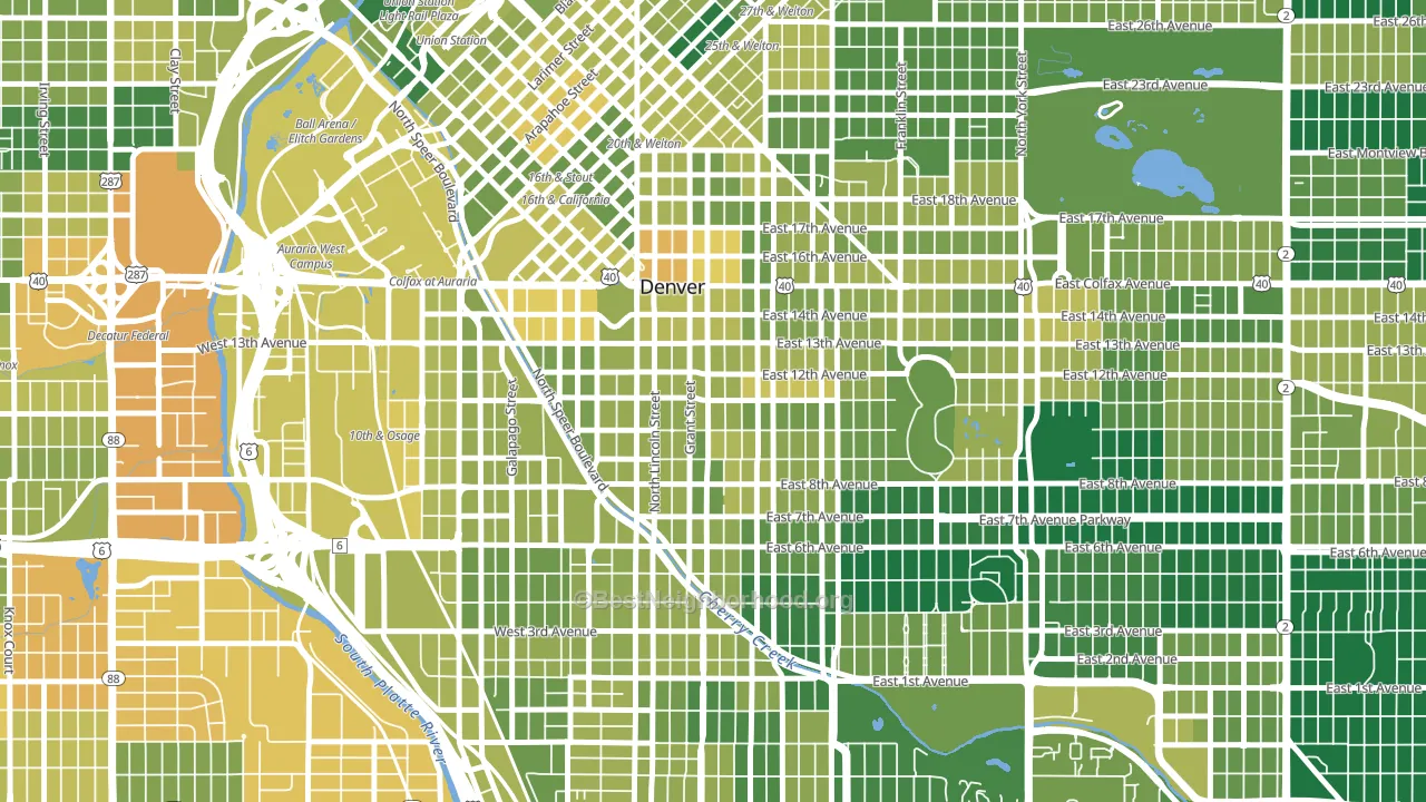 80203, CO block-group voter-turnout map
