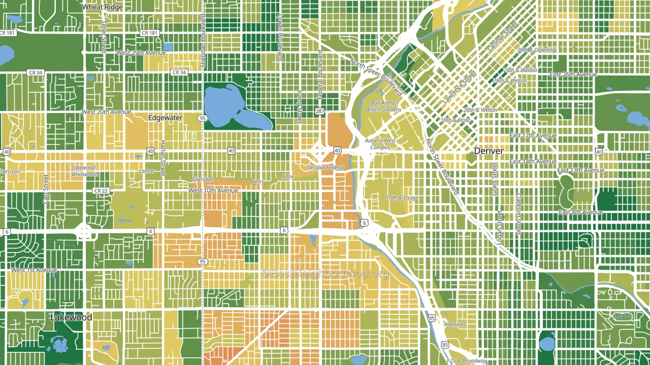 80204, CO block-group voter-turnout map