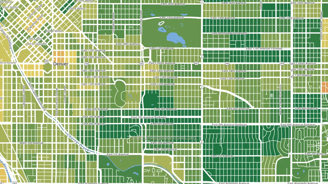 80206, CO block-group voter-turnout map