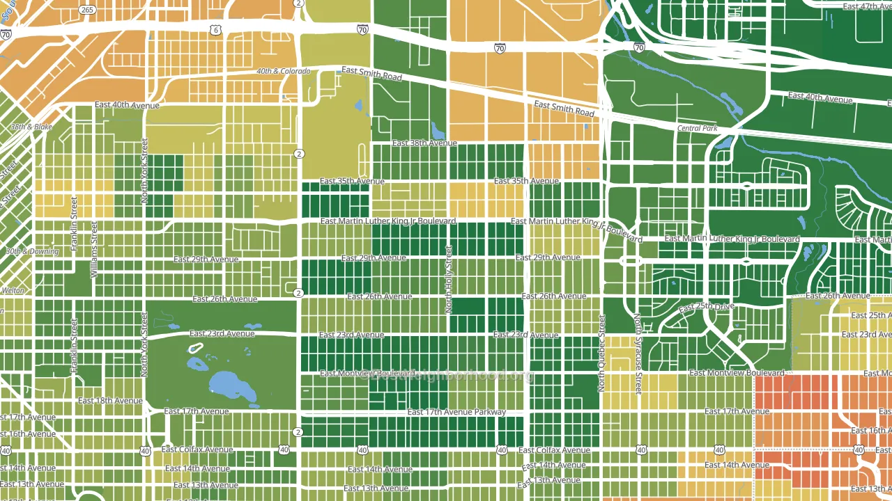 80207, CO block-group voter-turnout map