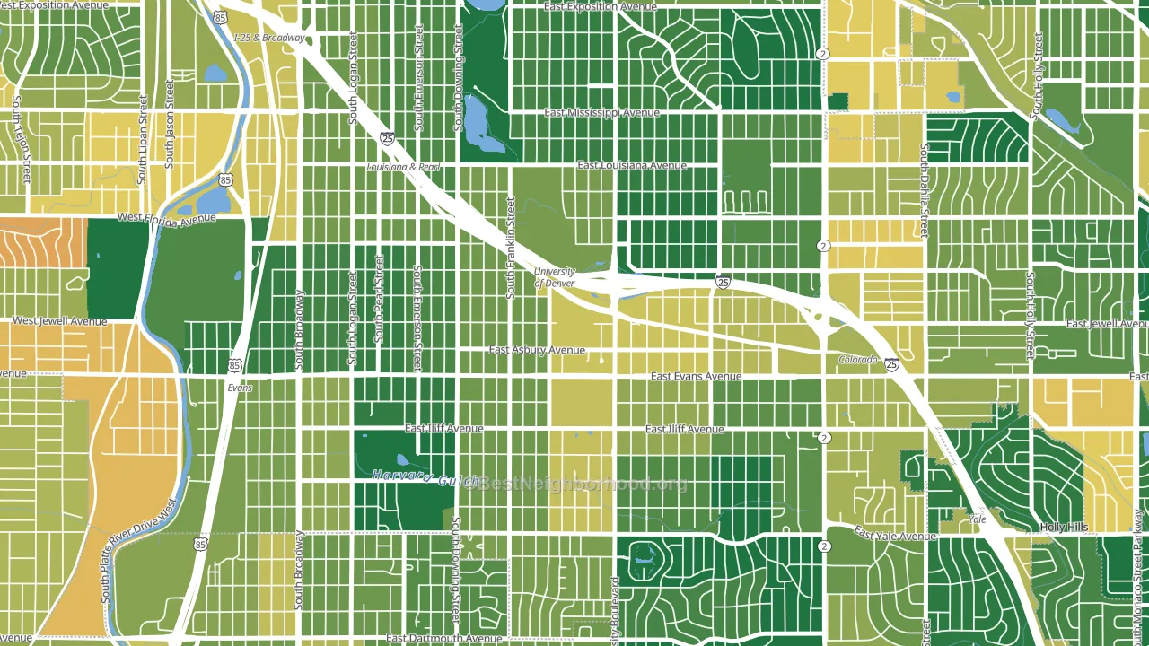 80208, CO block-group voter-turnout map