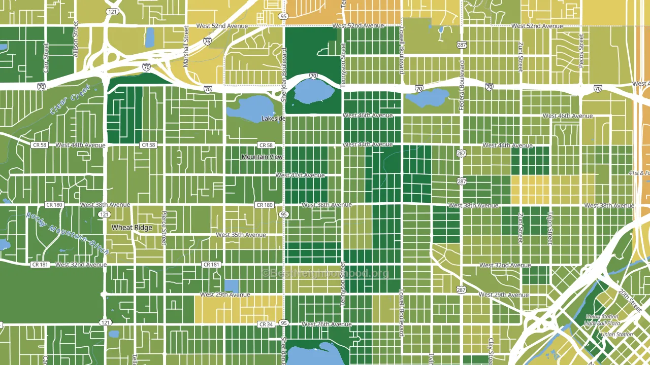 80212, CO block-group voter-turnout map
