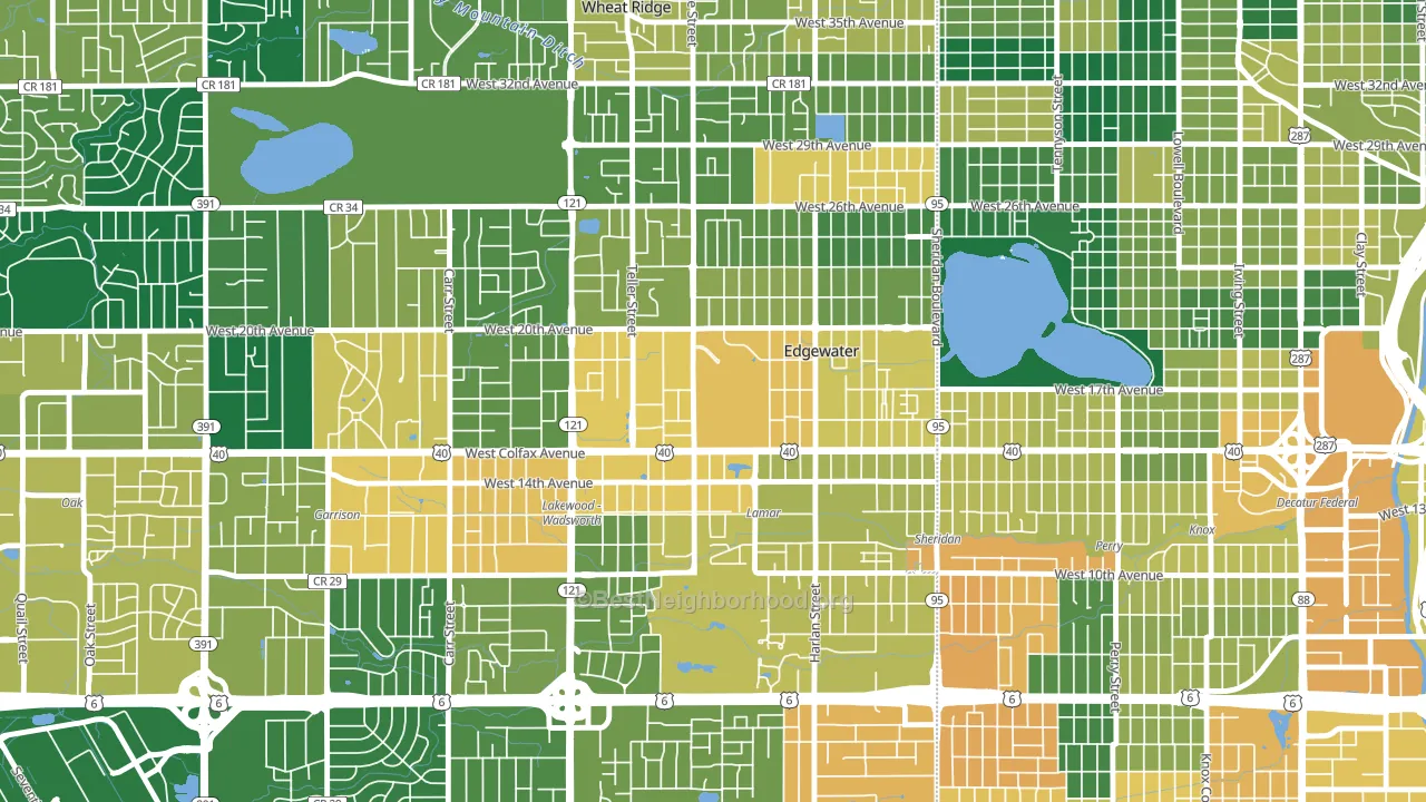80214, CO block-group voter-turnout map