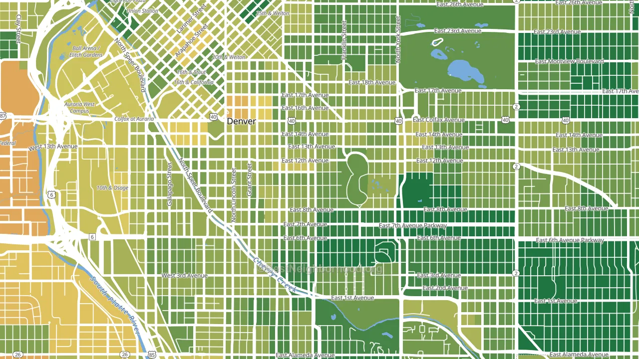 80218, CO block-group voter-turnout map