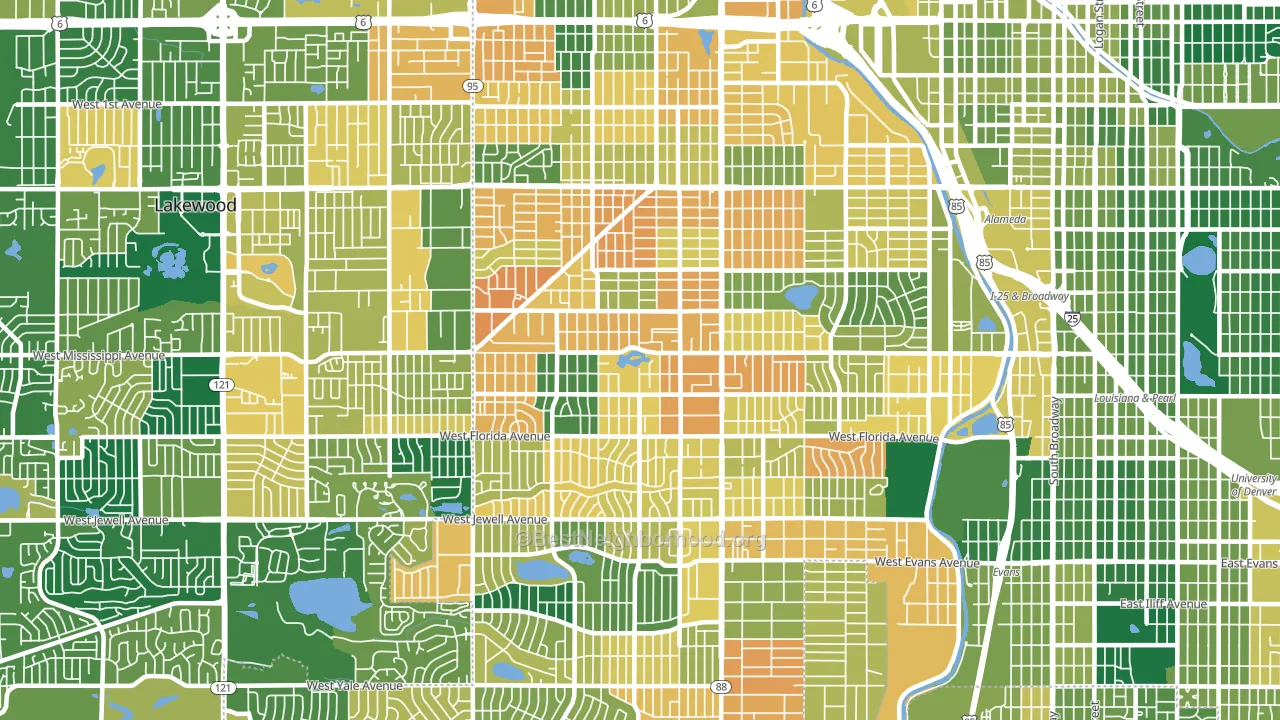 80219, CO block-group voter-turnout map