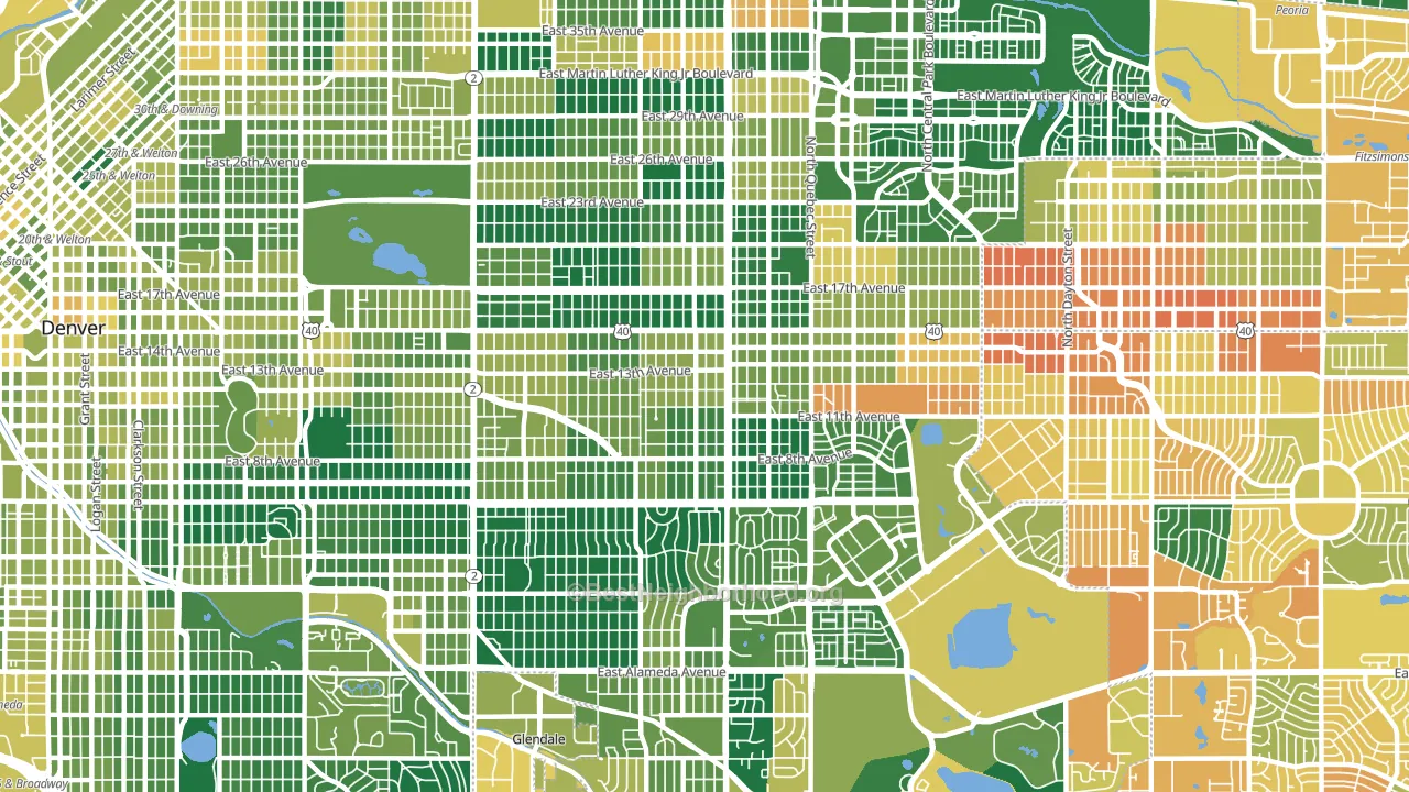 80220, CO block-group voter-turnout map
