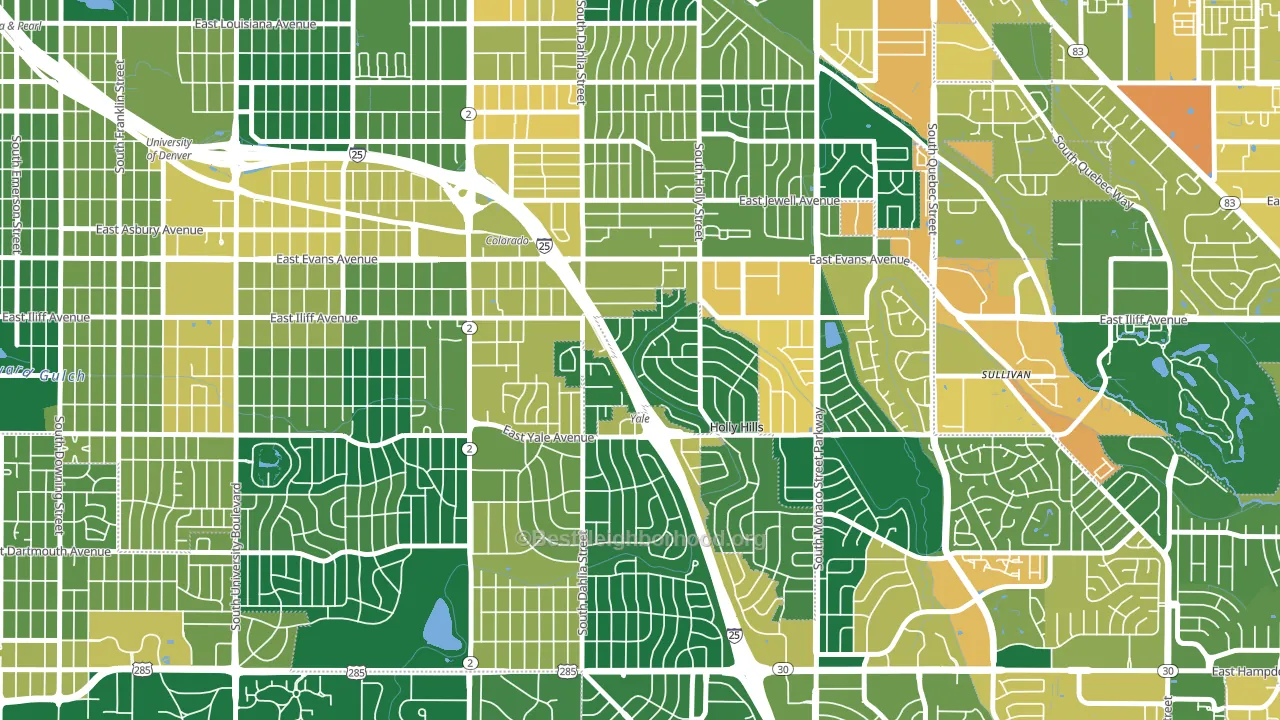 80222, CO block-group voter-turnout map