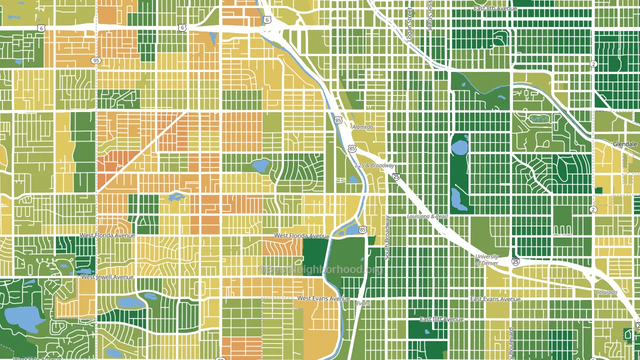 80223, CO block-group voter-turnout map